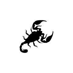 Skorpion Icon In Flat Style Vector For Apps, UI, Websites. Black Icon Vector Illustration