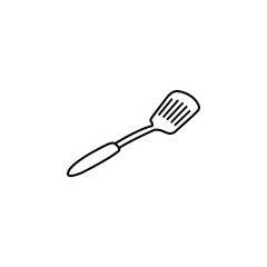 Spatula Line Icon In Flat Style Vector For Apps, UI, Websites. Black Icon Vector Illustration