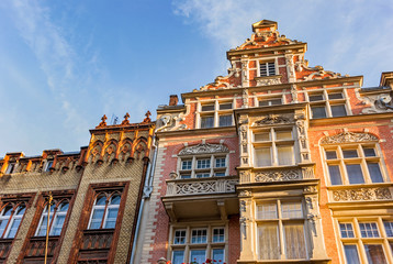 Old historical building architecture facade in Gdansk