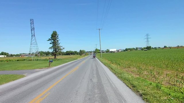 Driving Along Amish Countryside Came Across a Horse and Buggy