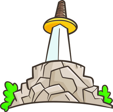 recommend clip art: Funny and cool sword get stuck on a stone