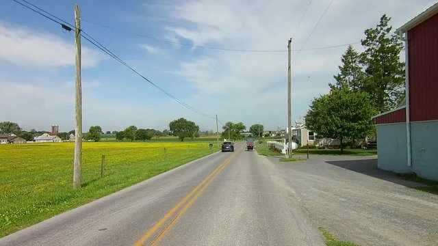 Driving Along Amish Countryside Came Across a Horse and Buggy