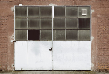 old factory warehouse door