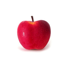 Fototapeta na wymiar Ripe red apple isolated on a white background