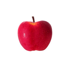 Plakat Ripe red apple isolated on a white background