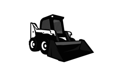 Excavator logo template vector. Heavy equipment logo vector for construction company. Creative excavator illustration for logo template.