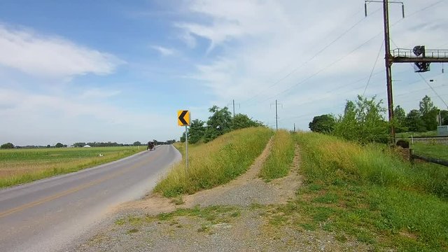 Driving Along Amish Countryside Came Across a Horse and Buggy