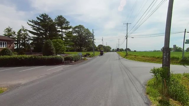 Driving Along Amish Countryside Came Across a Horse and Buggy