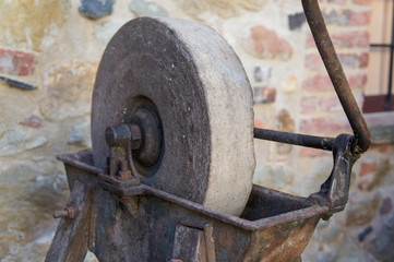 Grinding wheel in spanish countryside