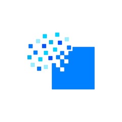 simple pixel box vector logo
