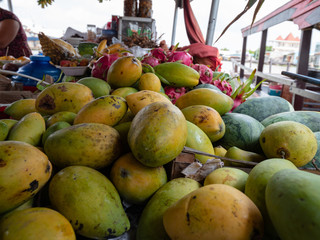 Mango seller on the Mekong River, Vietnam