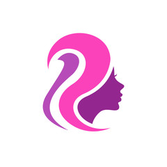 Vector logo for woman salons and shops, Abstract logo for a beauty salon. Abstract women face vector