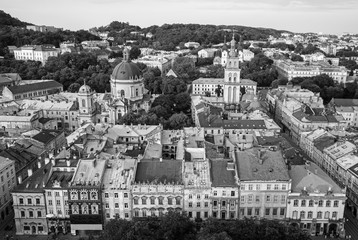Lviv - Amazing city center sunset view, Western Ukraine