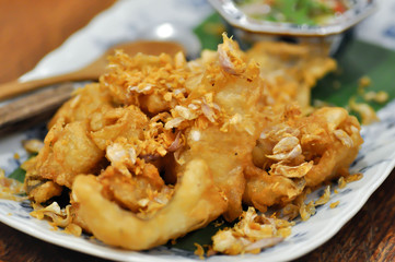 deep fish dish, fried fish