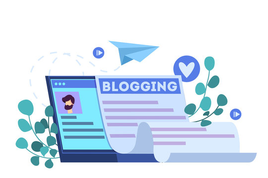 Blogging concept. Idea of social media and network.
