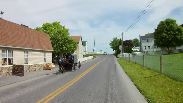 Driving Along Amish Countryside Came Across a Horse and Buggy
