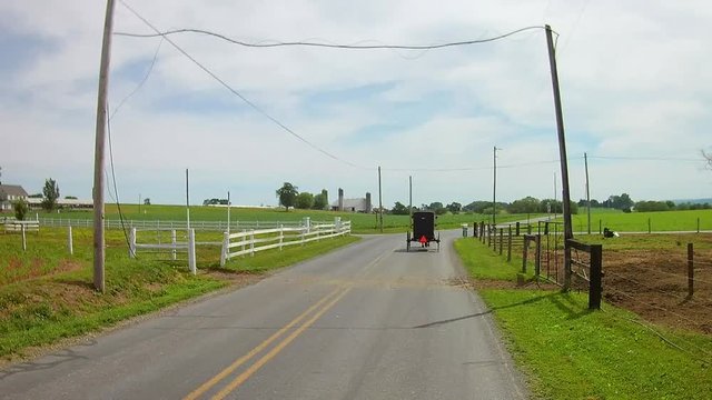Driving Along Amish Countryside Came Across a Horse and Buggy