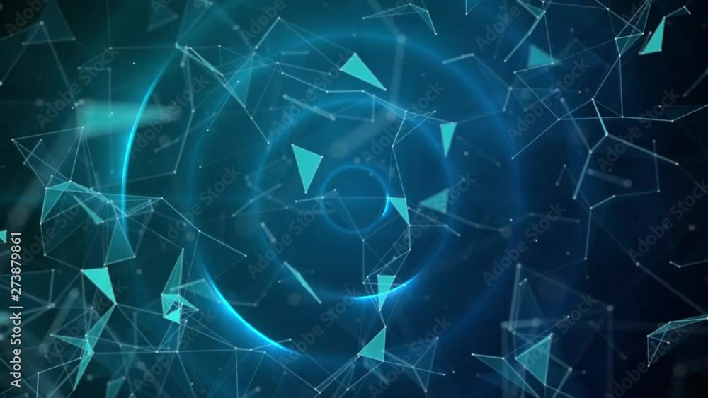 Poster abstract shapes and circle pattern