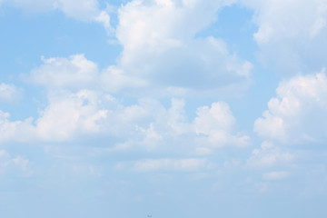 blue summer sky with clouds