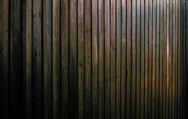 Wall coverd in Wood in the Sunset mood