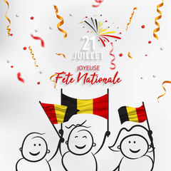 Belgium National Day - Belgian National Day. 21 Juillet Fete Nationale