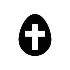 Easter egg flat vector icon
