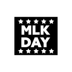 martin luther king day flat vector icon