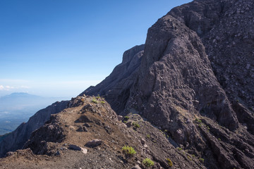 An extreme track to Raung mount summit called 'Puncak Sejati'. Raung is the most challenging of all Java’s mountain trails, also is one of the most active volcanoes on the island of Java in Indonesia.
