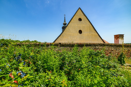 Novi Sad, Serbia June 13, 2019: Monastery and church of Saint Jurja in Petrovaradin. Church of St. Juraj in Petrovaradin is located in the suburb of Petrovaradin Fortress.