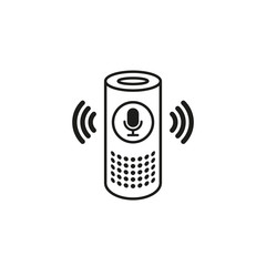 Smart speaker icon. Simple flat vector illustration