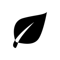 green leaf flat vector icon