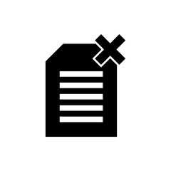 delete file flat vector icon