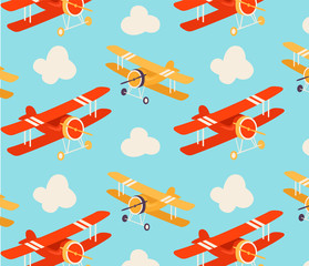 Seamless pattern with planes  © SERHII