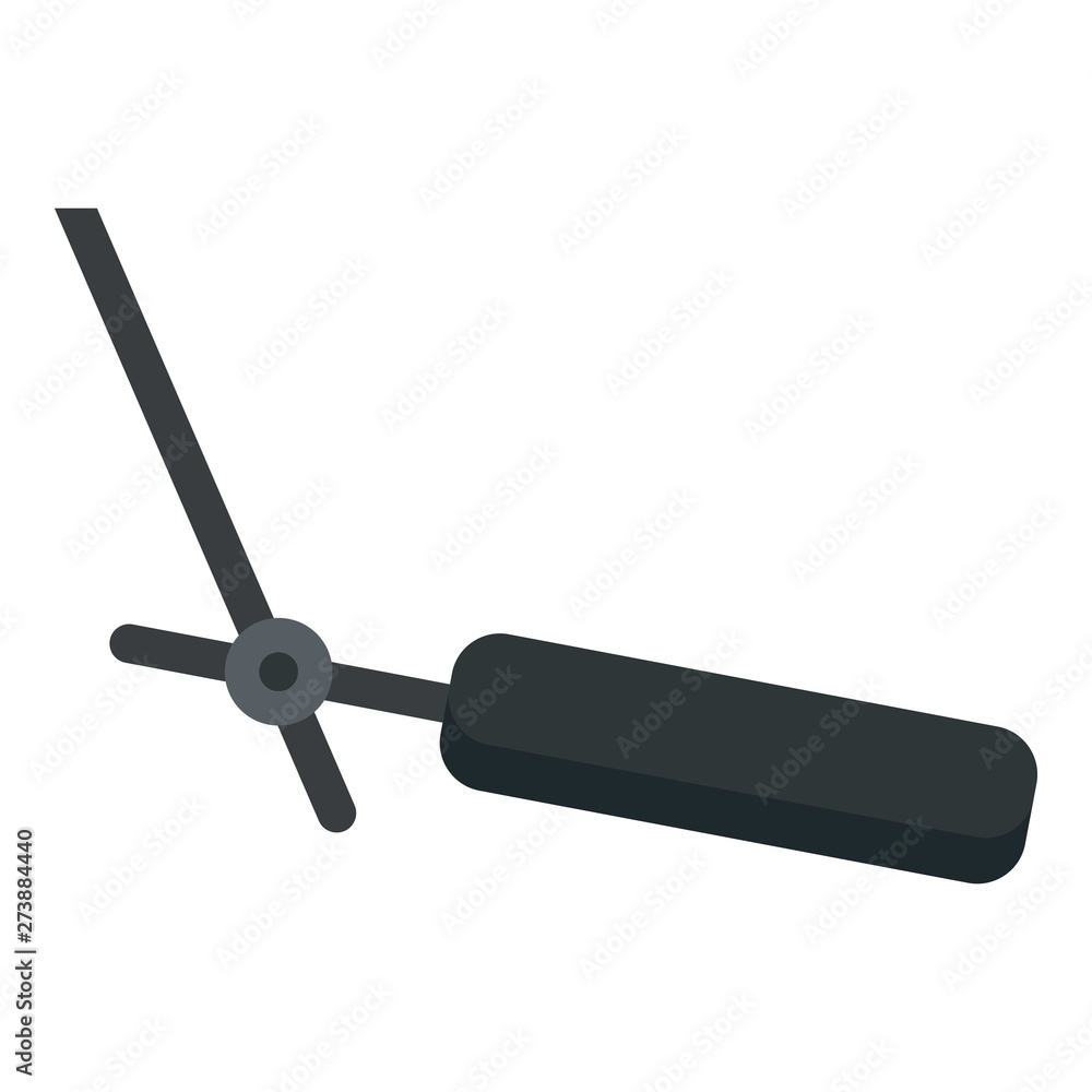 Poster studio microphone icon. flat illustration of studio microphone vector icon for web design