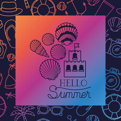 Hello summer inside frame design