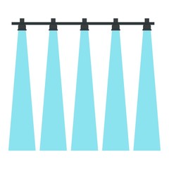 Wall bar spotlight icon. Flat illustration of wall bar spotlight vector icon for web design