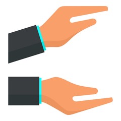 Clap hands icon. Flat illustration of clap hands vector icon for web design