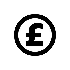 pound sterling flat vector icon