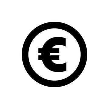 euro flat vector icon
