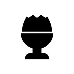 poached egg flat vector icon