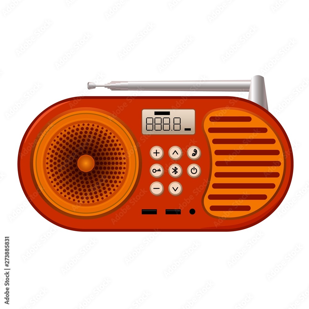 Aufkleber digital radio icon. cartoon of digital radio vector icon for web design isolated on white background