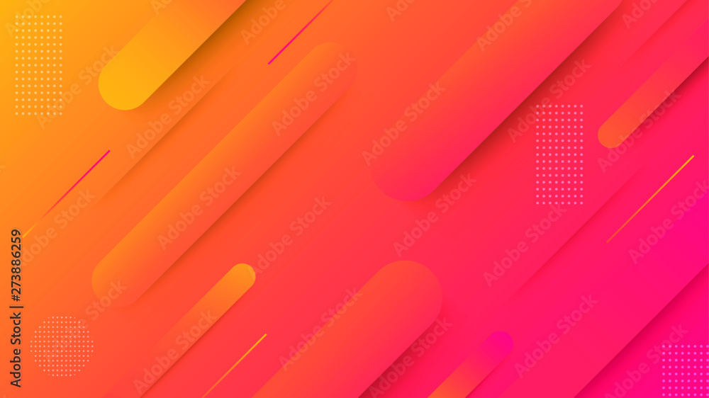Poster Abstract gradient geometric background. Simple shapes with trendy gradients