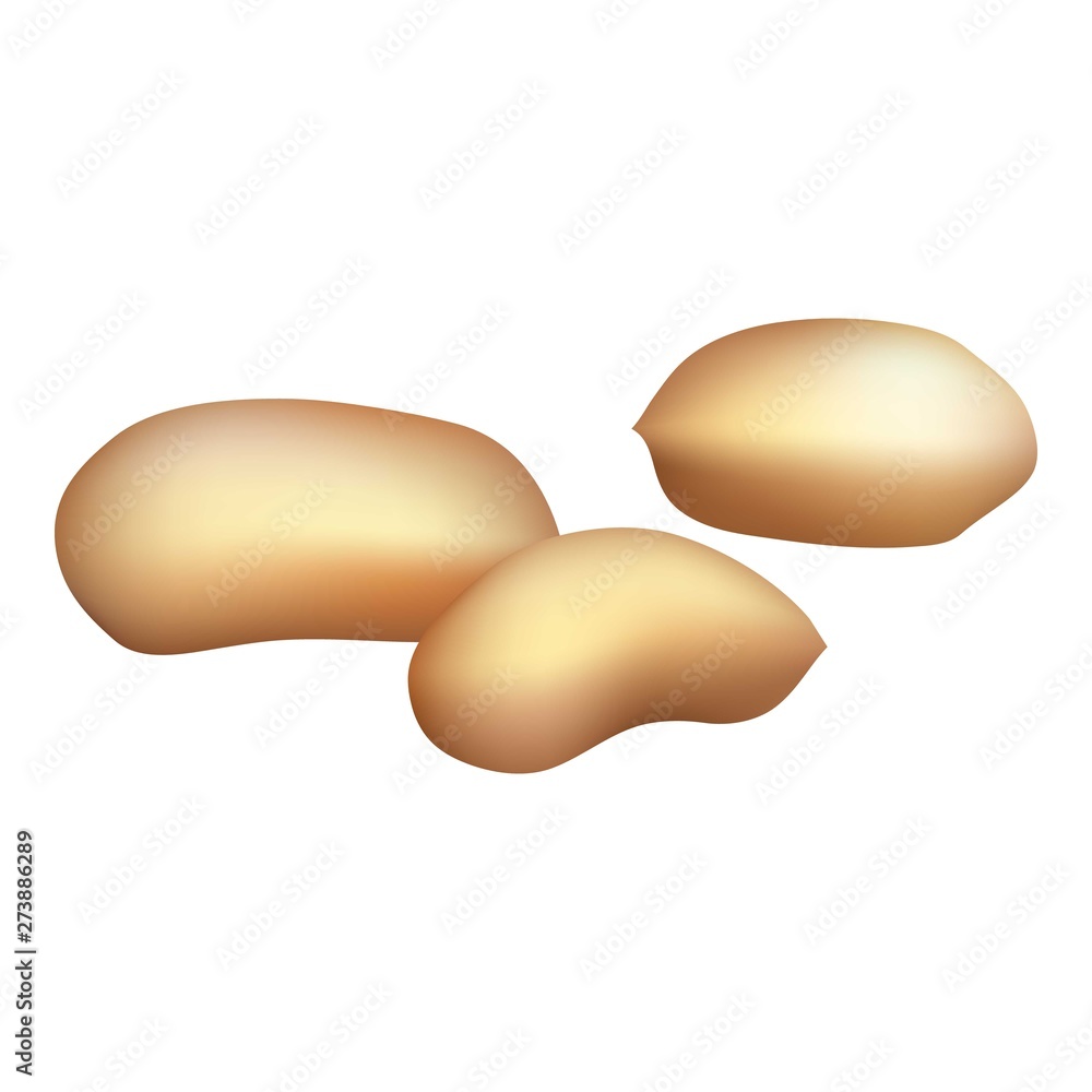 Poster clean peanut icon. cartoon of clean peanut vector icon for web design isolated on white background