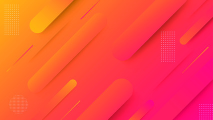 Abstract gradient geometric background. Simple shapes with trendy gradients