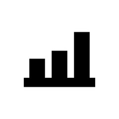 growth chart flat vector icon