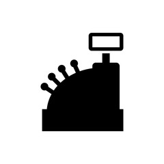 cash register flat vector icon