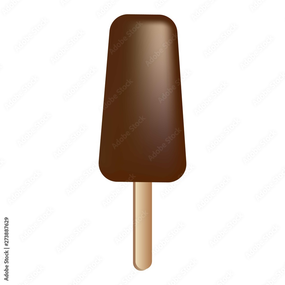 Poster choco popsicle icon. cartoon of choco popsicle vector icon for web design isolated on white backgrou