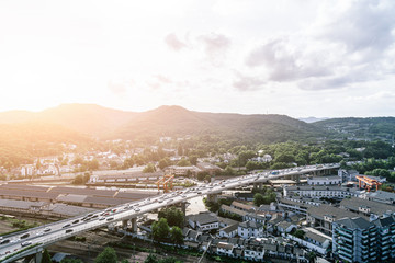 Obraz premium aerial view of the city