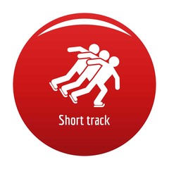 Naklejka premium Shorttrack icon. Simple illustration of short track vector icon for any design red