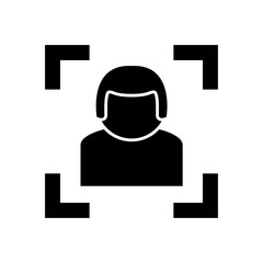 face identification flat vector icon